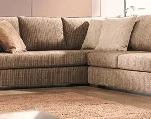 Freshly cleaned upholstered sectional in a Cleveland living room